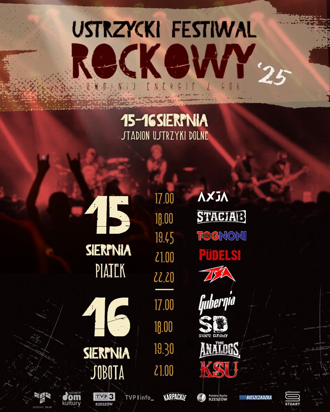 Program Ustrzyckiego Festiwalu Rockowego